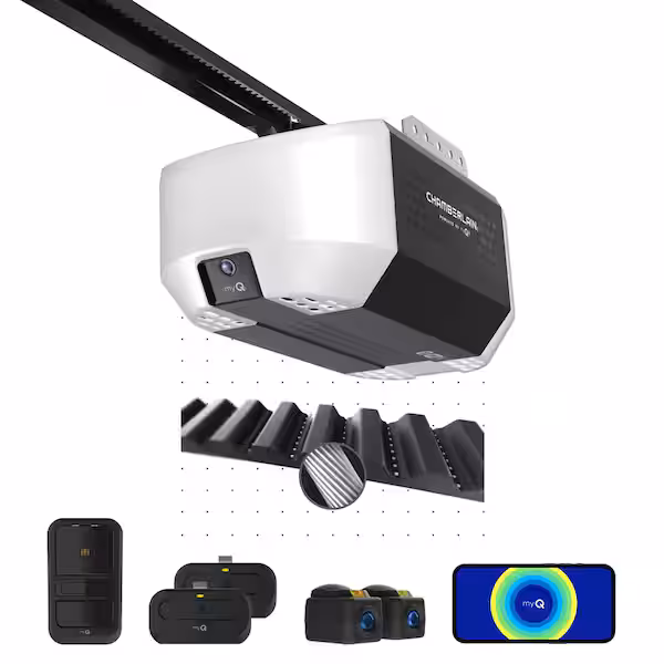 3/4 HP Smart Belt Drive Garage Door Opener with Motion Sensing Wall Control
